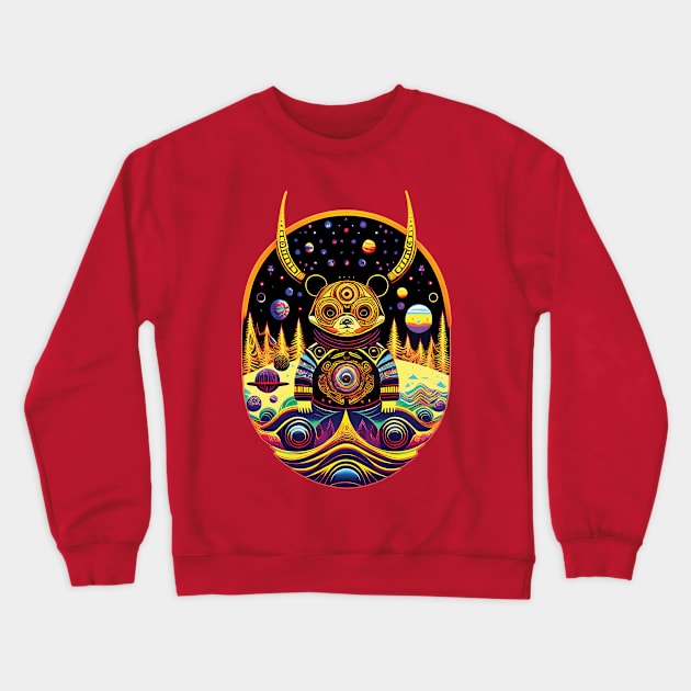 Cosmic Cub: The Queen of Space Future Crewneck Sweatshirt by J44IART